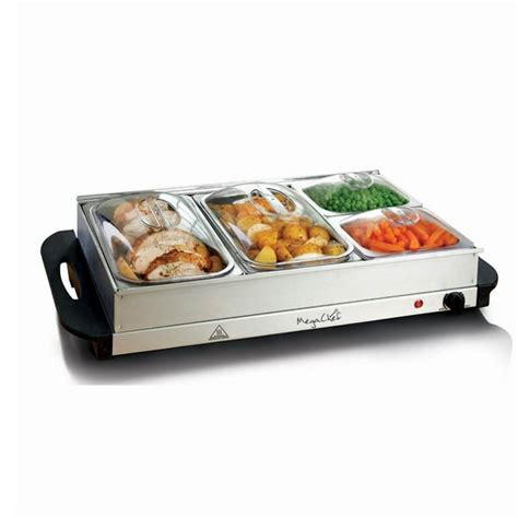 buffet server warmer|MegaChef 4 Section Buffet Server & Food Warmer in Stainless .